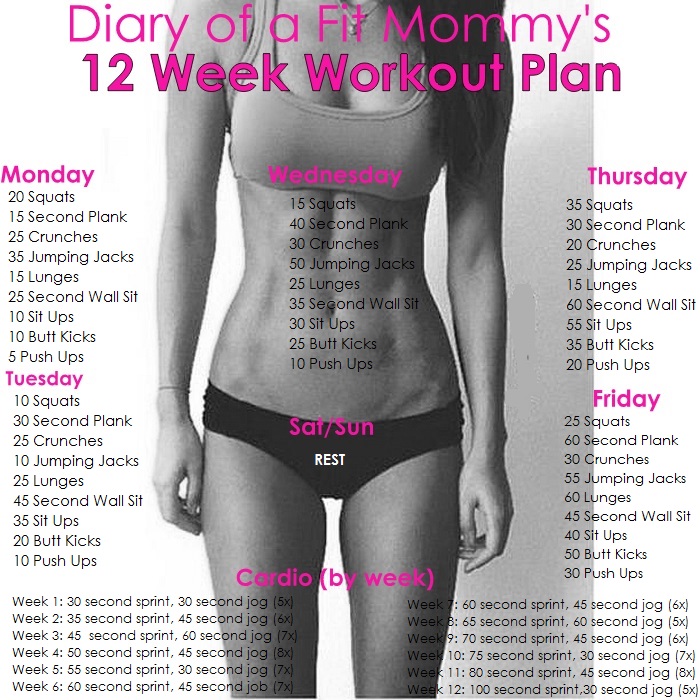 Sunny Gymnastics Worthless 12 Week No-Gym Home Workout Plan - Diary of a Fit Mommy