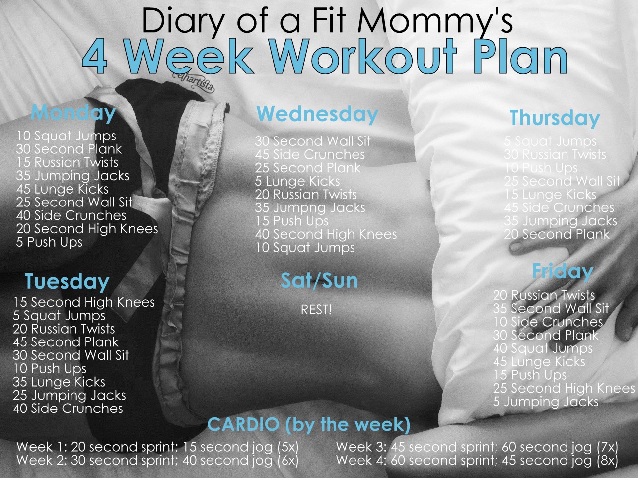 flat stomach workout calendar