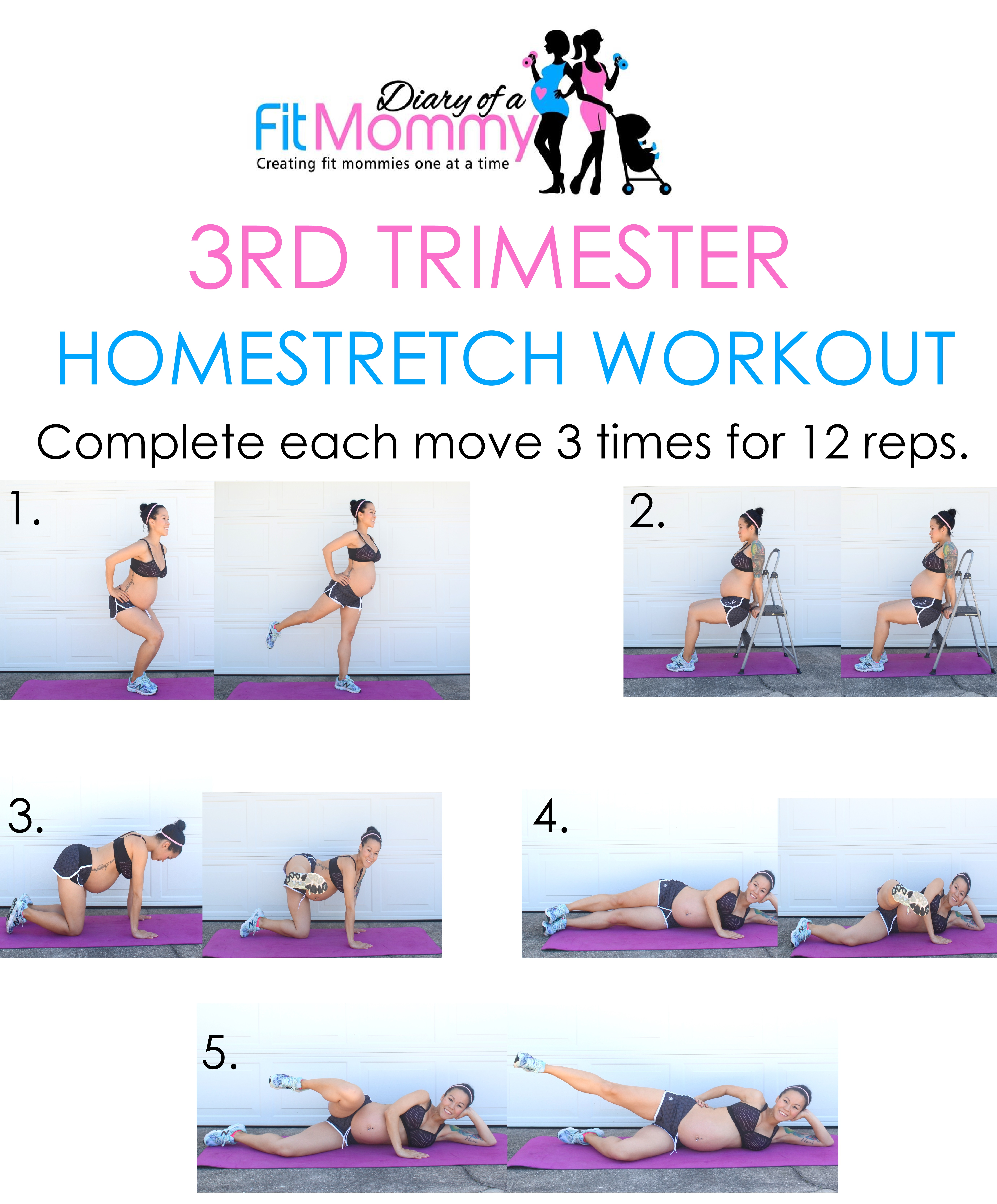 3rd Trimester Full Body Home Workout Diary of a Fit Mommy