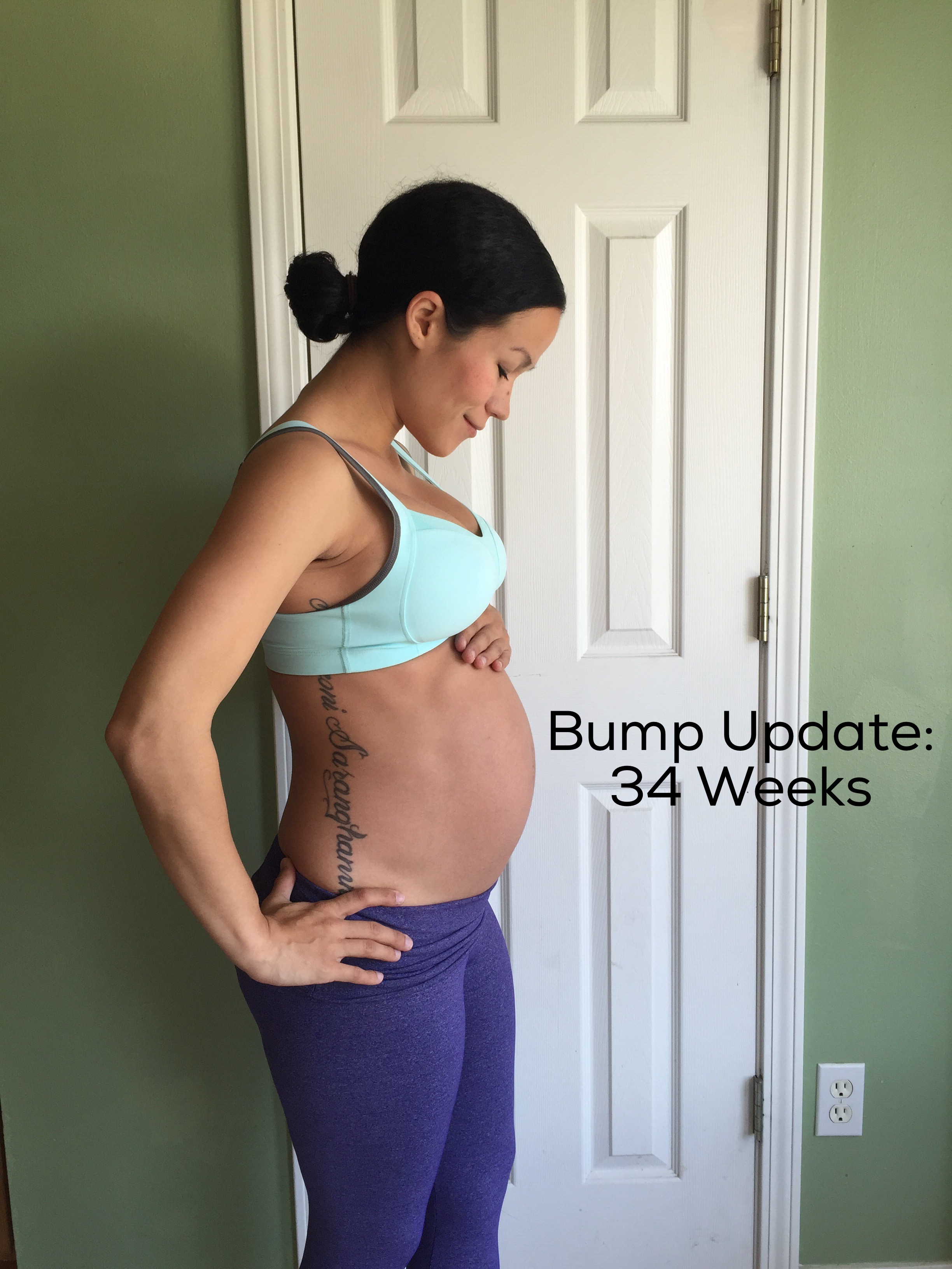 Pregnancy 34 Weeks Bump Update Diary Of A Fit Mommy